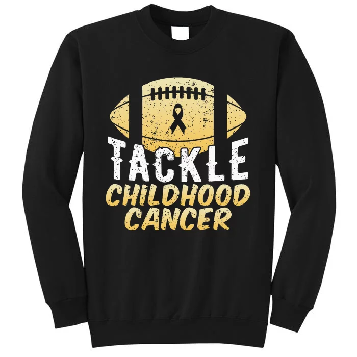 Childhood Cancer Awareness Tackle Childhood Cancer Football Tall Sweatshirt