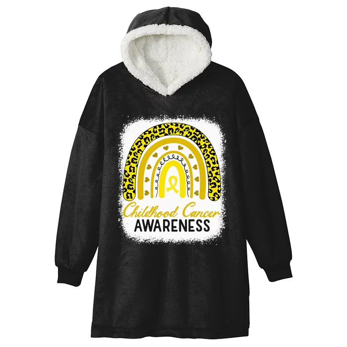 Childhood Cancer Awareness Hope Support Strong Warrior Hooded Wearable Blanket