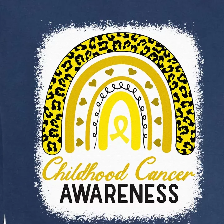 Childhood Cancer Awareness Hope Support Strong Warrior Garment-Dyed Sweatshirt