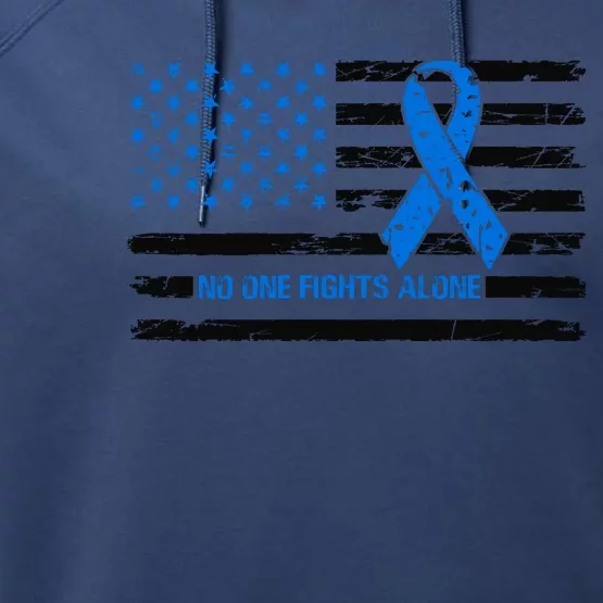 Colon Cancer Awareness Performance Fleece Hoodie