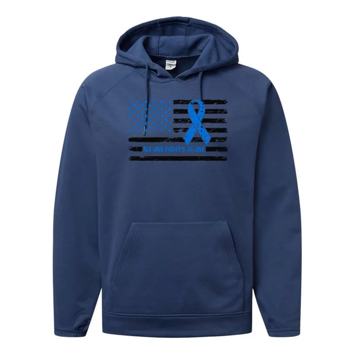 Colon Cancer Awareness Performance Fleece Hoodie