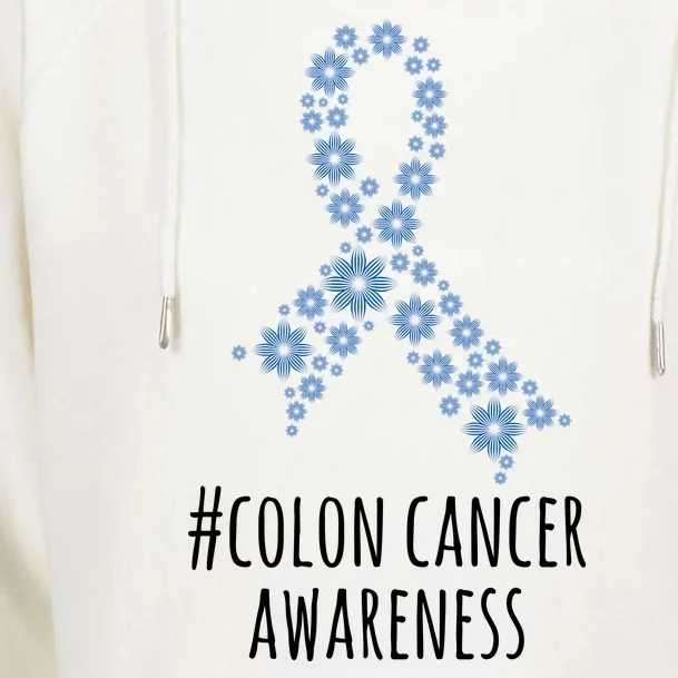 Colon Cancer Awareness Ribbon Womens Funnel Neck Pullover Hood