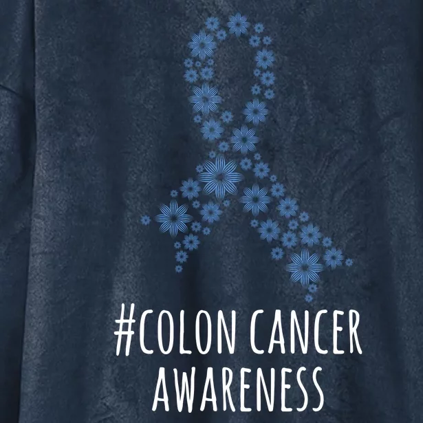 Colon Cancer Awareness Ribbon Hooded Wearable Blanket