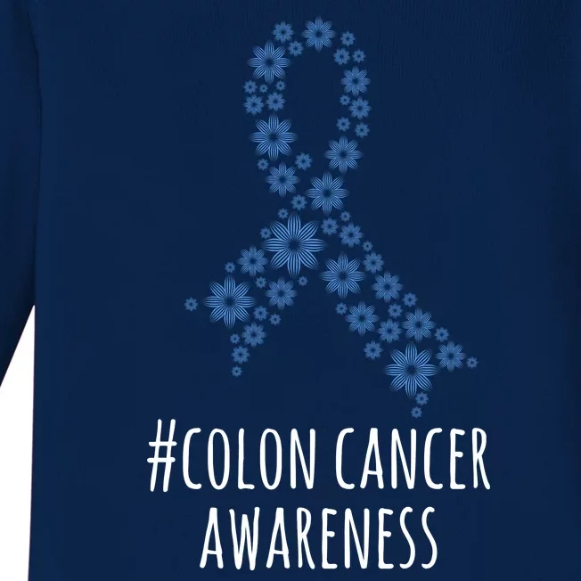 Colon Cancer Awareness Ribbon Baby Long Sleeve Bodysuit