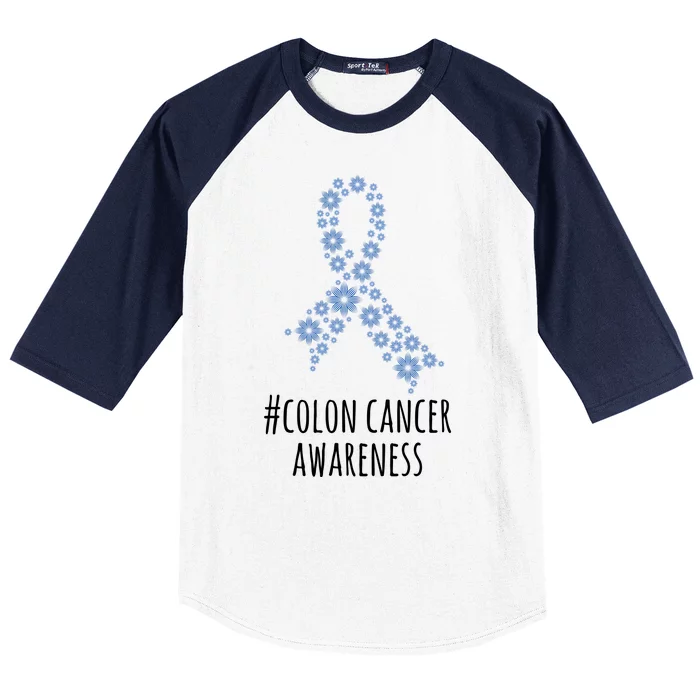 Colon Cancer Awareness Ribbon Baseball Sleeve Shirt