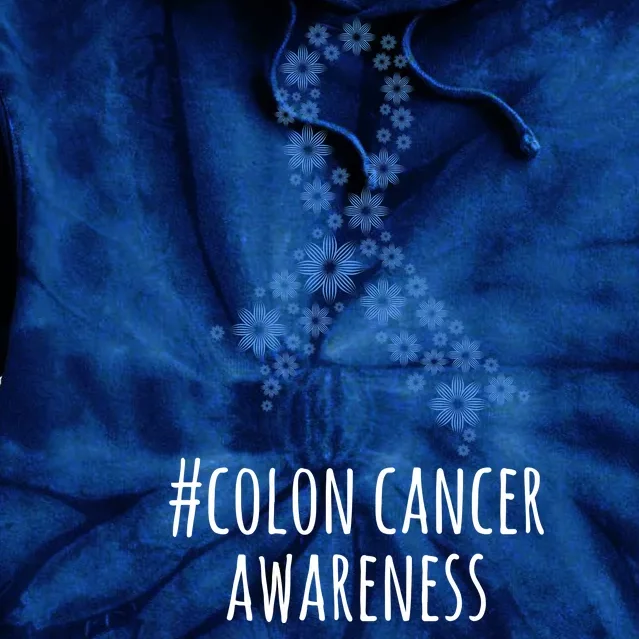 Colon Cancer Awareness Ribbon Tie Dye Hoodie