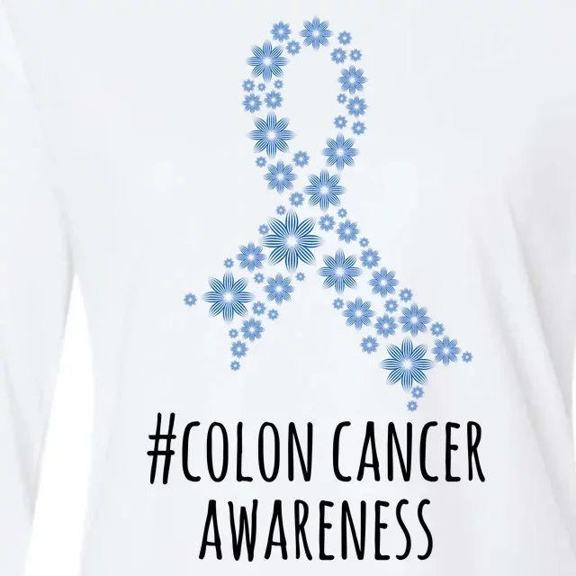 Colon Cancer Awareness Ribbon Womens Cotton Relaxed Long Sleeve T-Shirt