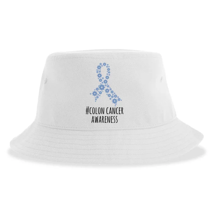 Colon Cancer Awareness Ribbon Sustainable Bucket Hat