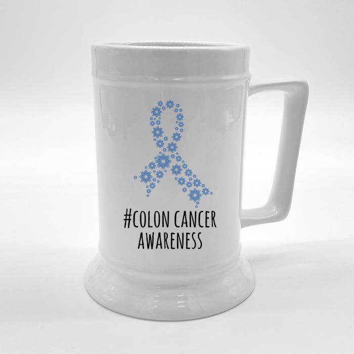 Colon Cancer Awareness Ribbon Front & Back Beer Stein