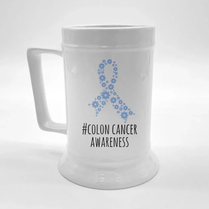 Colon Cancer Awareness Ribbon Front & Back Beer Stein