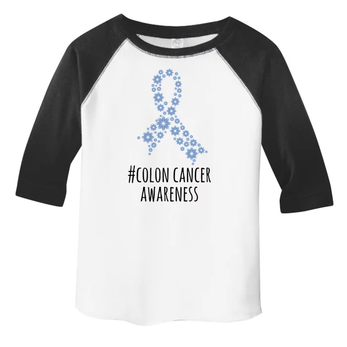 Colon Cancer Awareness Ribbon Toddler Fine Jersey T-Shirt