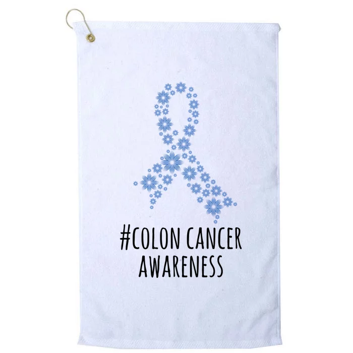 Colon Cancer Awareness Ribbon Platinum Collection Golf Towel