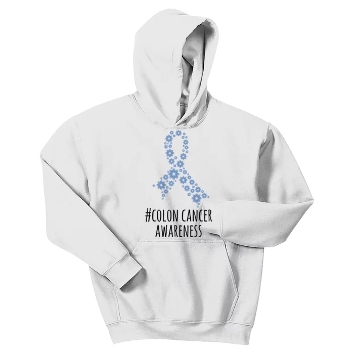 Colon Cancer Awareness Ribbon Kids Hoodie