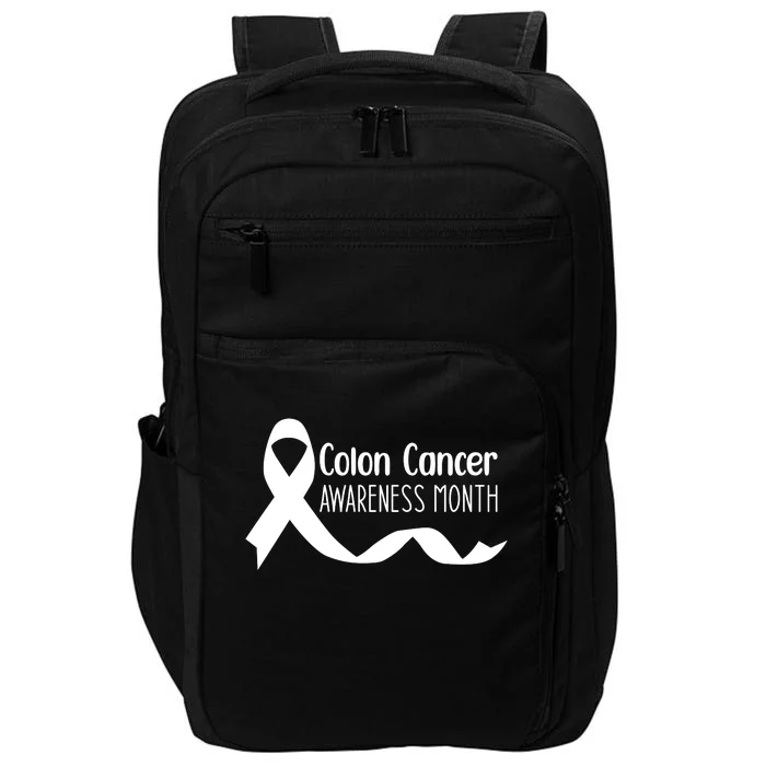 Colon Cancer Awareness Month Black Impact Tech Backpack