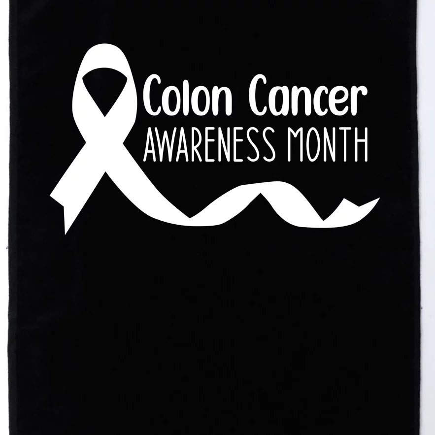 Colon Cancer Awareness Month Black Platinum Collection Golf Towel