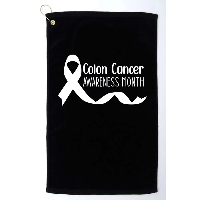 Colon Cancer Awareness Month Black Platinum Collection Golf Towel