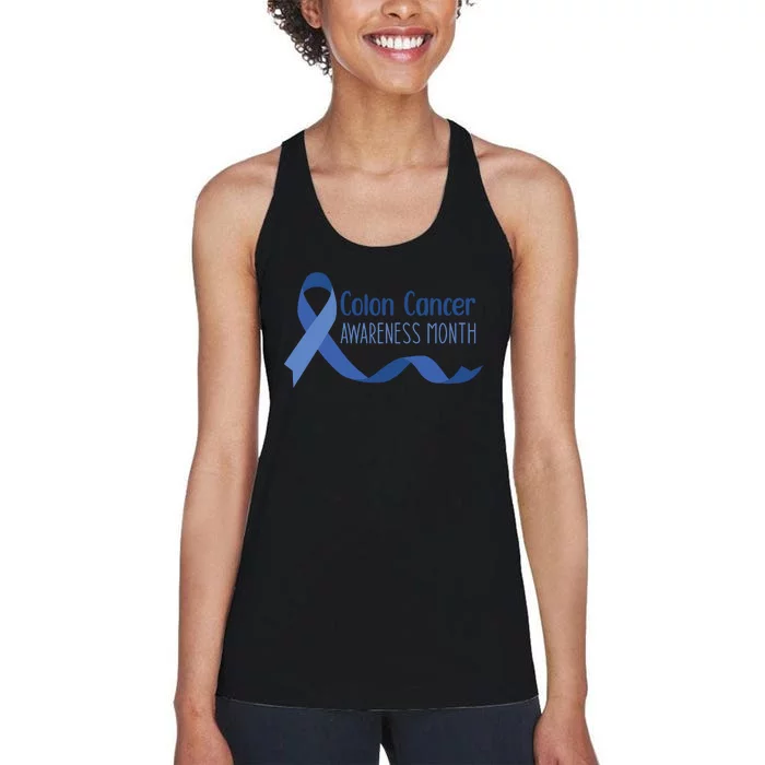 Colon Cancer Awareness Month Women's Racerback Tank