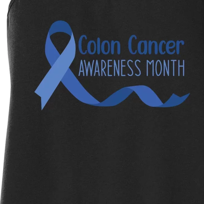 Colon Cancer Awareness Month Women's Racerback Tank