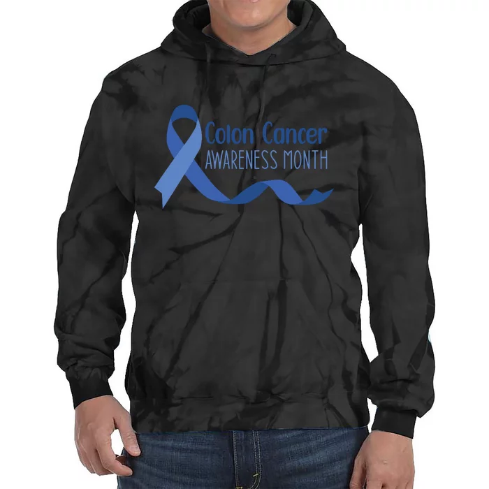 Colon Cancer Awareness Month Tie Dye Hoodie