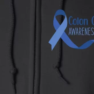 Colon Cancer Awareness Month Full Zip Hoodie