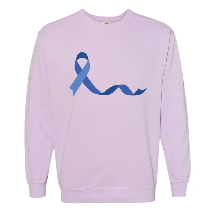 Colon Cancer Awareness Ribbon Garment-Dyed Sweatshirt