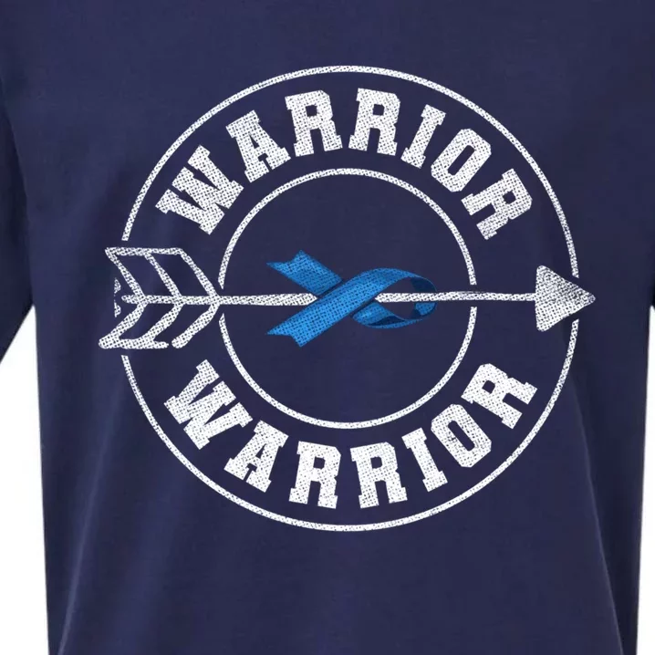 Colon Cancer Awareness Colonoscopy Warrior Survivor Gift Cool Gift Sueded Cloud Jersey T-Shirt