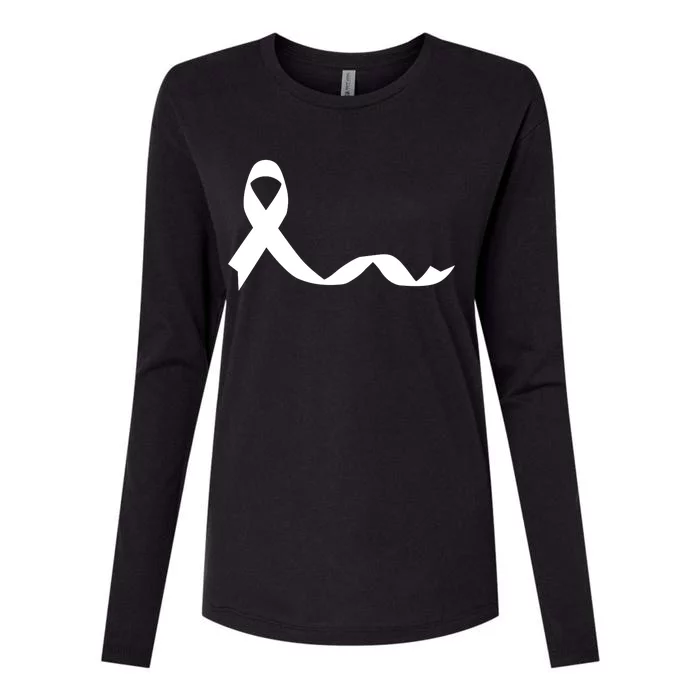 Colon Cancer Awareness Ribbon Black Womens Cotton Relaxed Long Sleeve T-Shirt