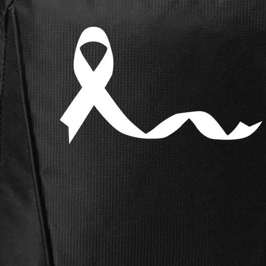 Colon Cancer Awareness Ribbon Black City Backpack