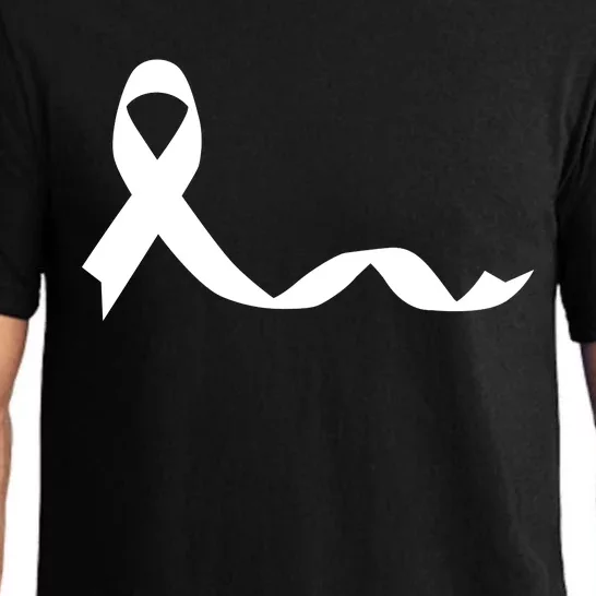 Colon Cancer Awareness Ribbon Black Pajama Set