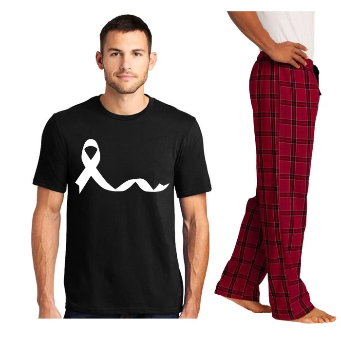 Colon Cancer Awareness Ribbon Black Pajama Set