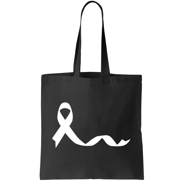 Colon Cancer Awareness Ribbon Black Tote Bag