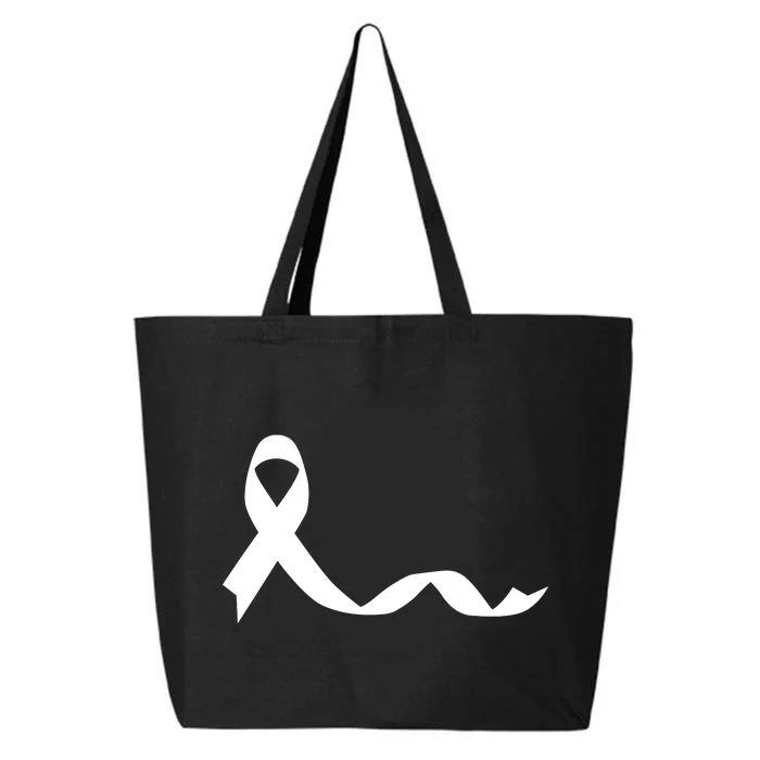 Colon Cancer Awareness Ribbon Black 25L Jumbo Tote