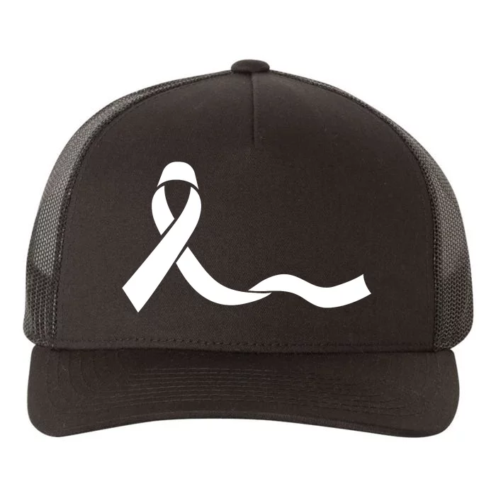 Colon Cancer Awareness Ribbon Black Yupoong Adult 5-Panel Trucker Hat