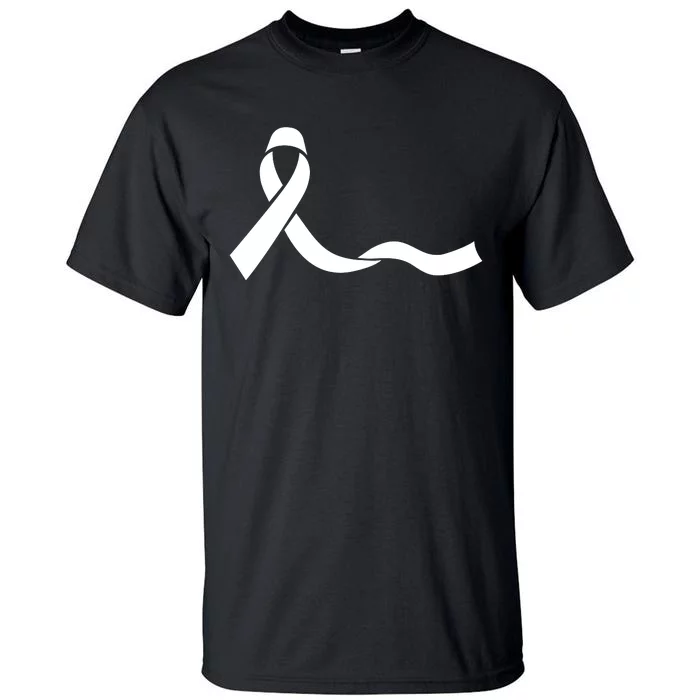 Colon Cancer Awareness Ribbon Black Tall T-Shirt