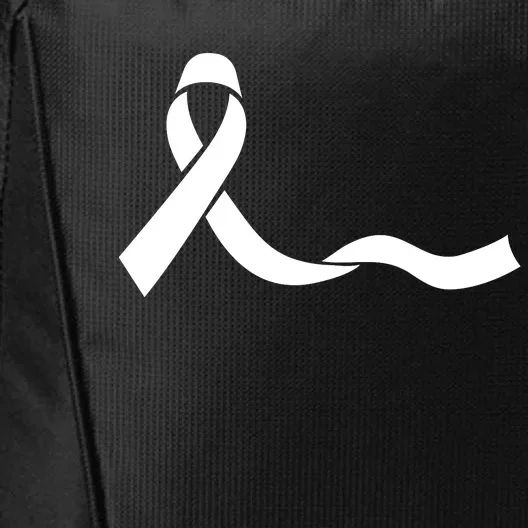 Colon Cancer Awareness Ribbon Black City Backpack