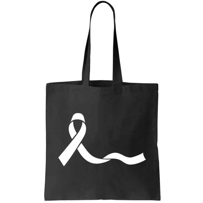 Colon Cancer Awareness Ribbon Black Tote Bag