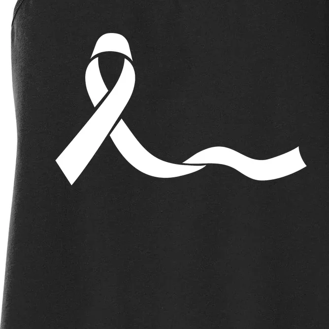 Colon Cancer Awareness Ribbon Black Women's Racerback Tank