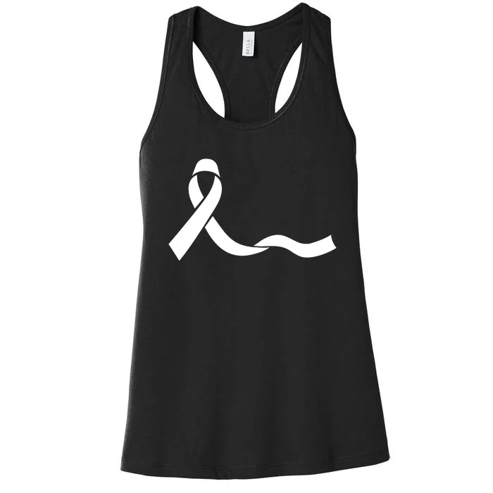 Colon Cancer Awareness Ribbon Black Women's Racerback Tank