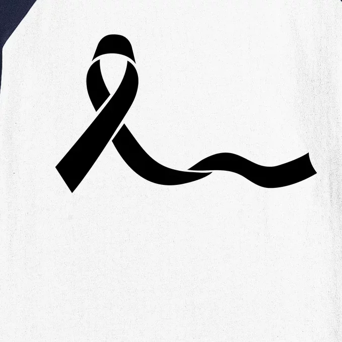 Colon Cancer Awareness Ribbon Black Baseball Sleeve Shirt