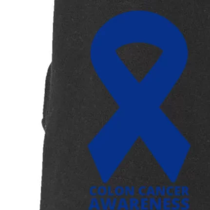 Colon Cancer Awareness Ribbon Doggie 3-End Fleece Hoodie