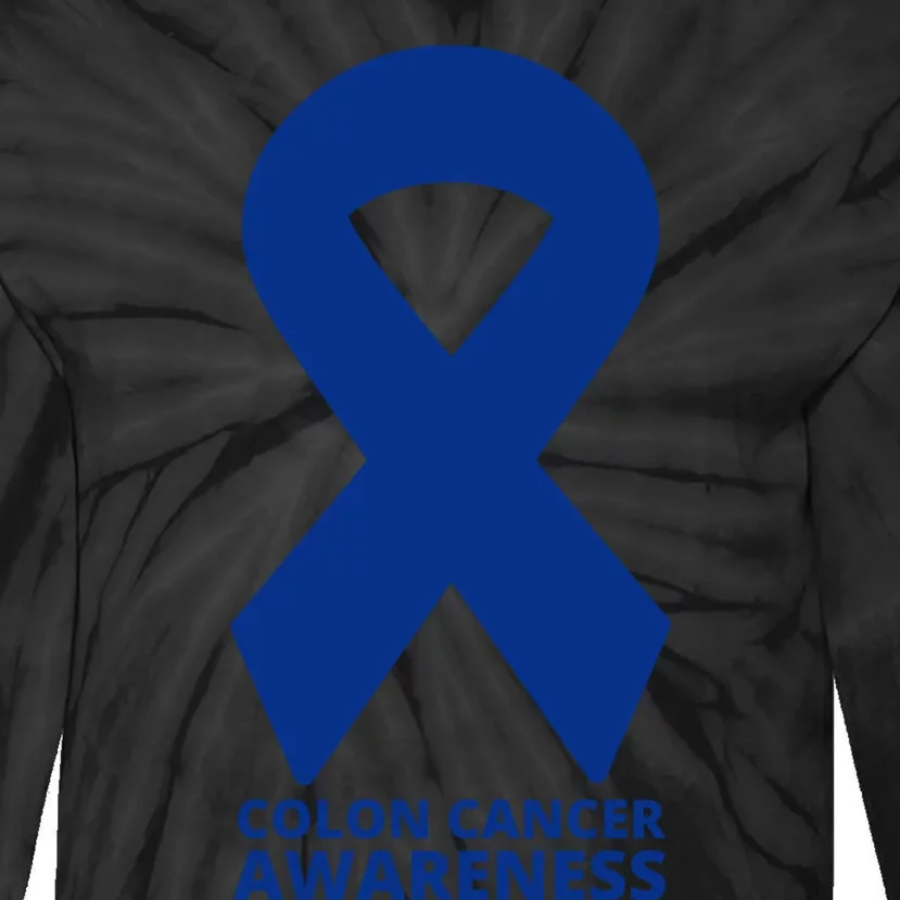 Colon Cancer Awareness Ribbon Tie-Dye Long Sleeve Shirt