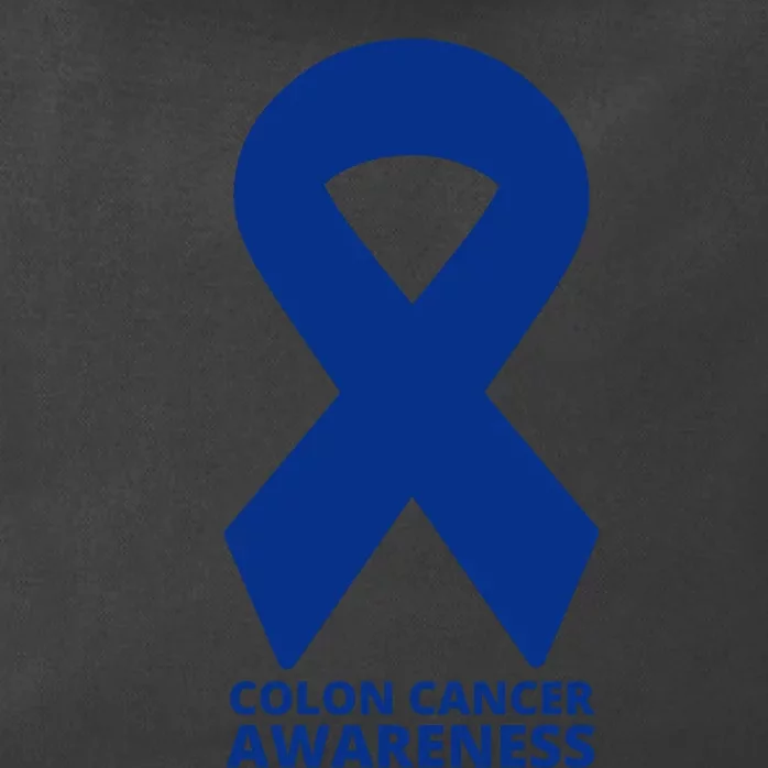 Colon Cancer Awareness Ribbon Zip Tote Bag