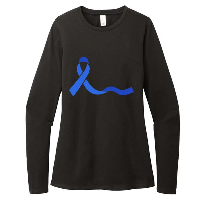 Colon Cancer Awareness Ribbon Womens CVC Long Sleeve Shirt