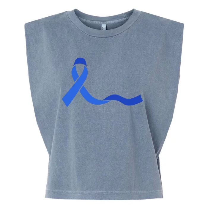 Colon Cancer Awareness Ribbon Garment-Dyed Women's Muscle Tee