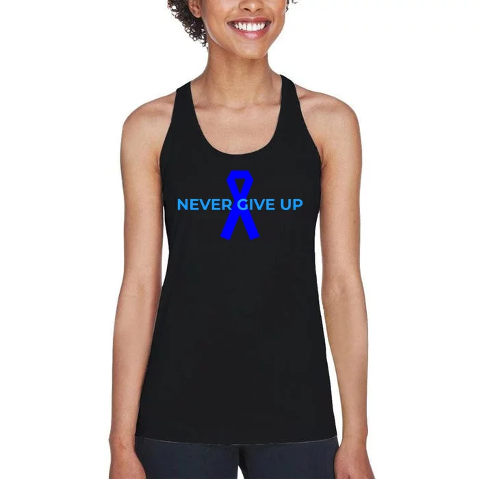 Colon Cancer Awareness Ribbons Women's Racerback Tank