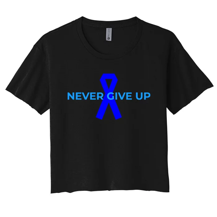 Colon Cancer Awareness Ribbons Women's Crop Top Tee