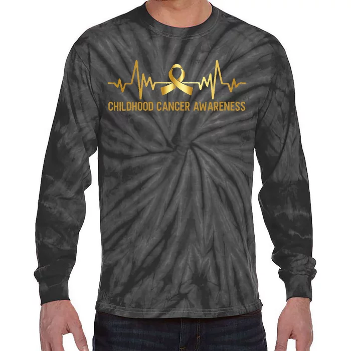 Childhood Cancer Awareness September Cancer Tie-Dye Long Sleeve Shirt