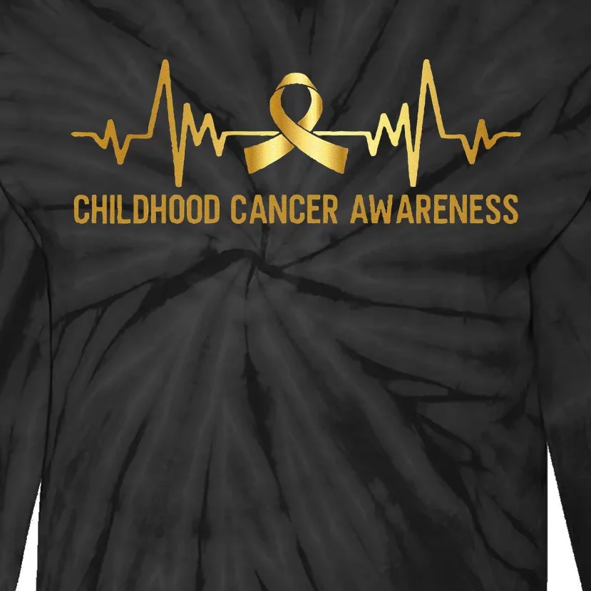 Childhood Cancer Awareness September Cancer Tie-Dye Long Sleeve Shirt