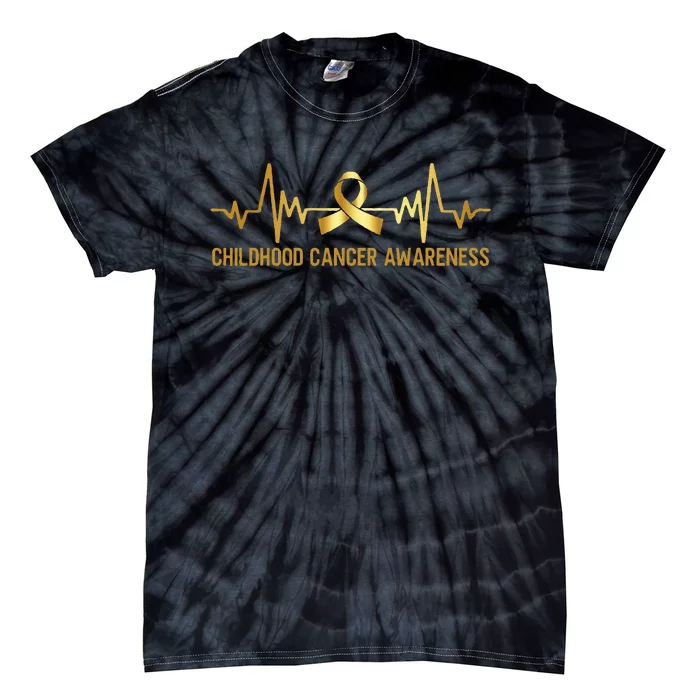 Childhood Cancer Awareness September Cancer Tie-Dye T-Shirt