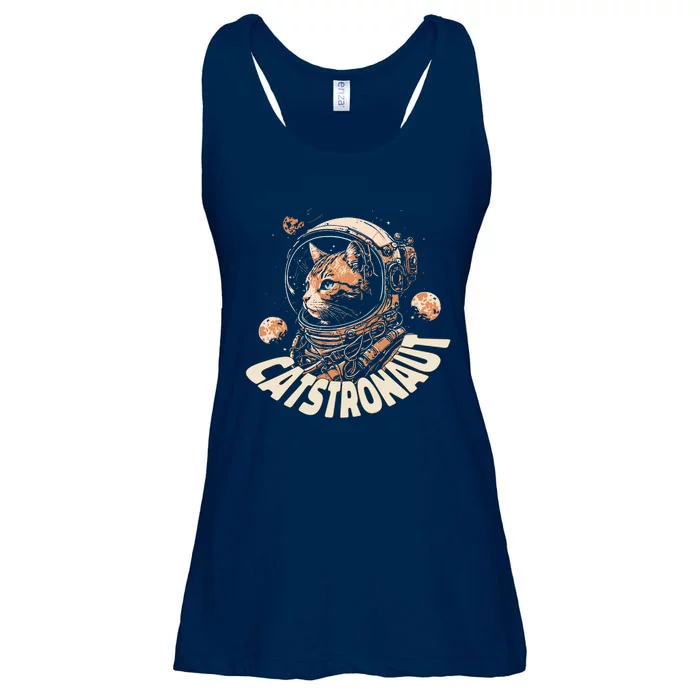 Catstronaut Cat Animal Astronaut Ladies Essential Flowy Tank